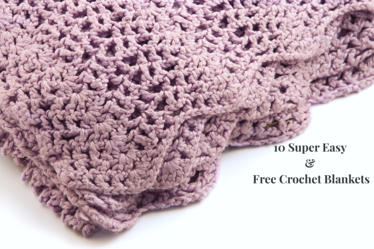 5 Super Easy and Free Crochet Blanket Patterns for Absolute Beginners